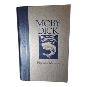 Moby Dick Decorative Book - Blue and Gray